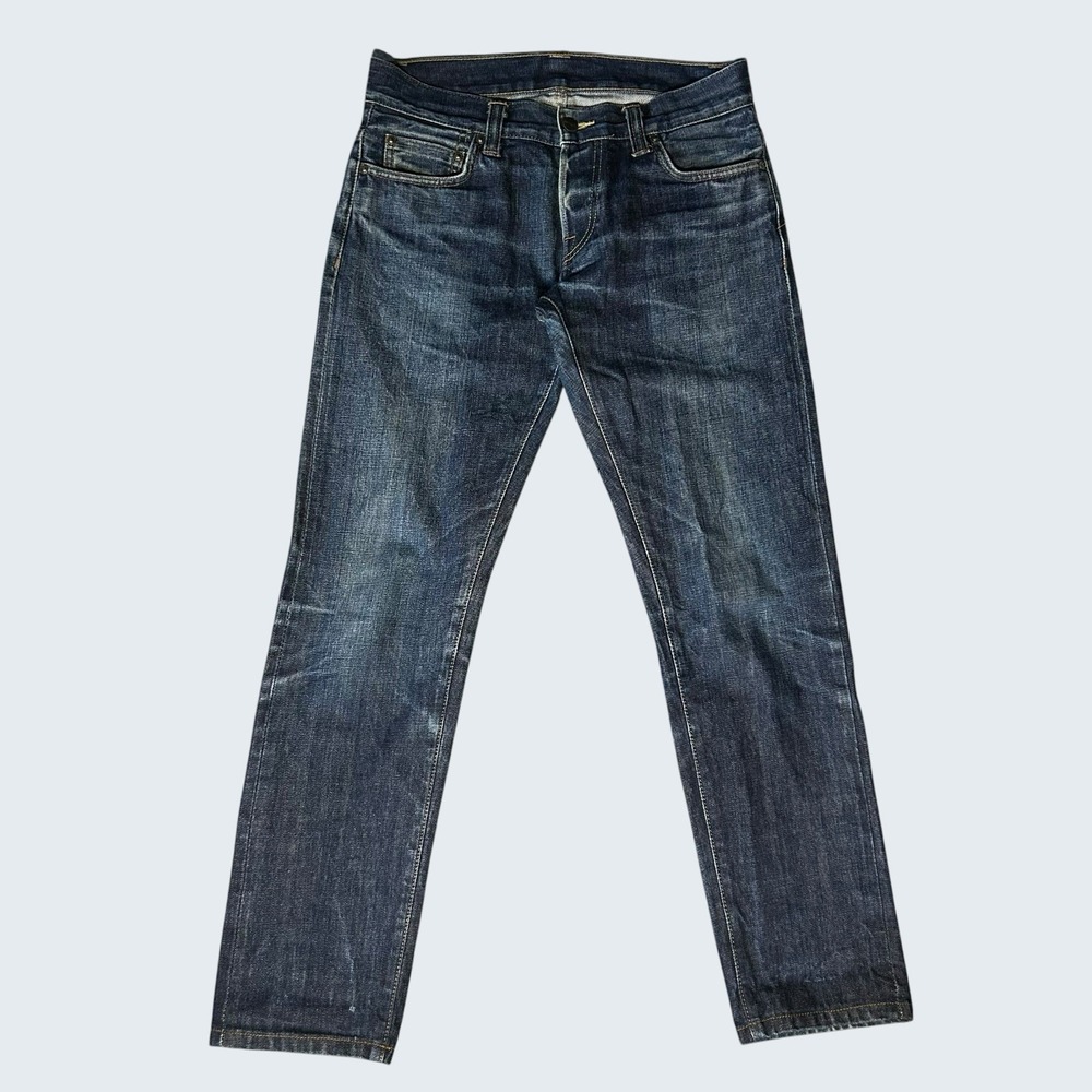 Carhartt Men's 30x28 Privateer Pant Selvedge Blue Denim Jeans Slim Fit